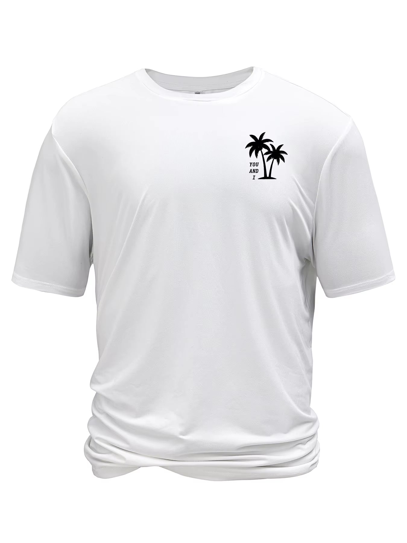 Creative Geometric Graphic Print Short Sleeve T-Shirt for Men, Summer Outdoor Casual Crew Neck Top Shirt