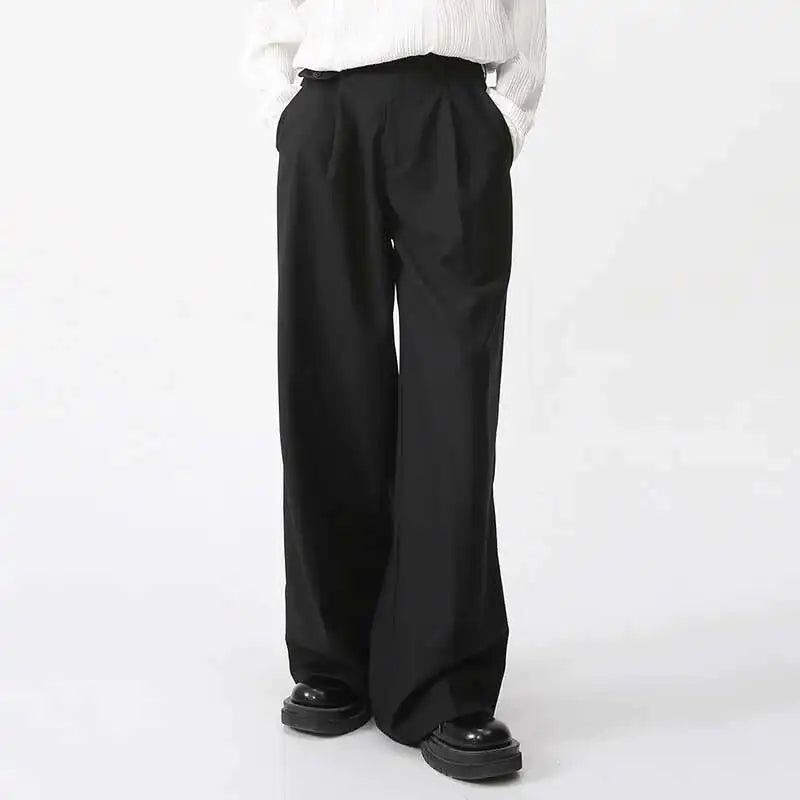 Men'S Wear Spring New Suit Pants Loose Straight Korean Fashion Simple Solid Color Male Casual Trousers Wide Leg 9A6959