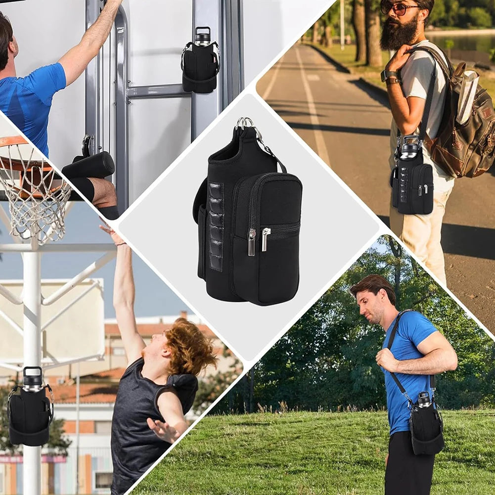 Magnetic Gym Bag Water Bottle Bag Sling Bag Crossbody Water Bottle Pouch Water Bottle Carrier Bag for Men Women