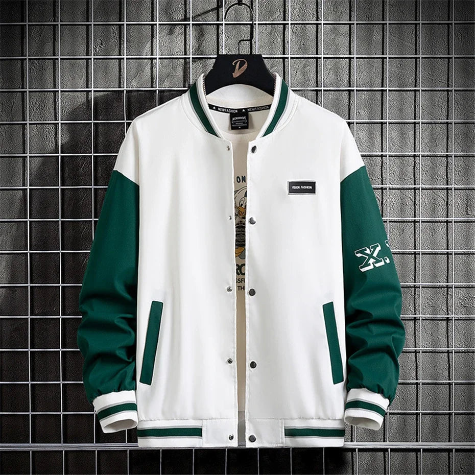 10XL plus Size Baseball Jacket Men Fashion Casual Patchwork Jacket Coat Male Varsity Jacket Coat Vêtement Homme