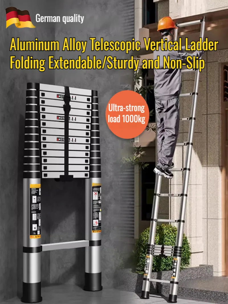 Portable Folding Ladder Household Thickened Lifting Loft Ladder Professional Aluminum Alloy Multifunctional Telescopic Ladder