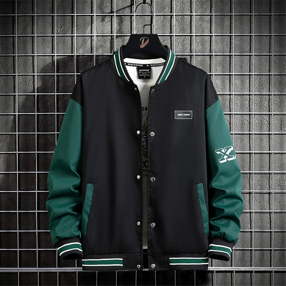 10XL plus Size Baseball Jacket Men Fashion Casual Patchwork Jacket Coat Male Varsity Jacket Coat Vêtement Homme
