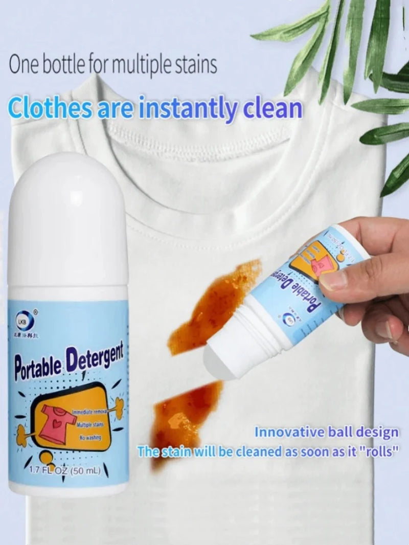 50Ml Clothing Stain Removal Rolling Bead Portable Washing-Free Emergency Fast Clear Cleaner for Small Greasy Filth on T-Shirt