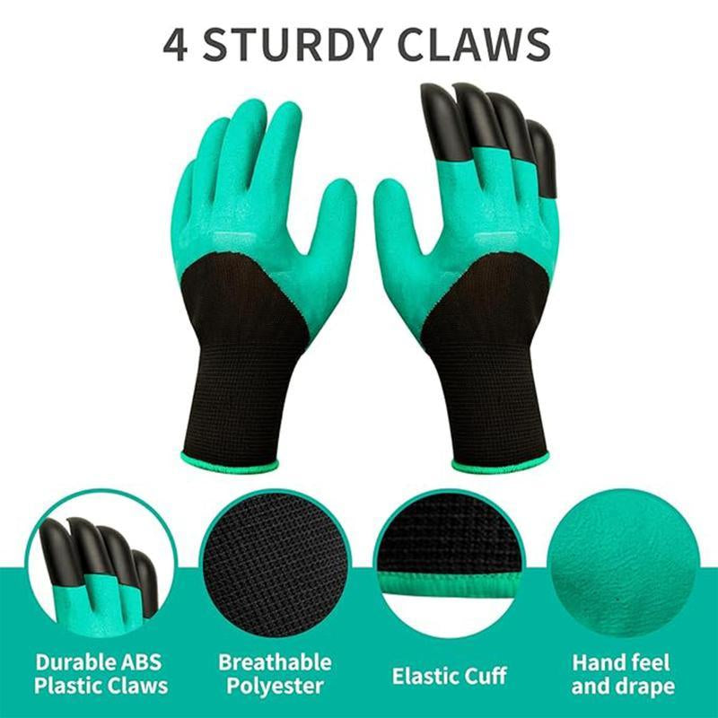 2 Counts Set Pairs Garden Gloves,Garden Gloves with Claws for Digging,Planting,Weeding,Seeding-Waterproo.