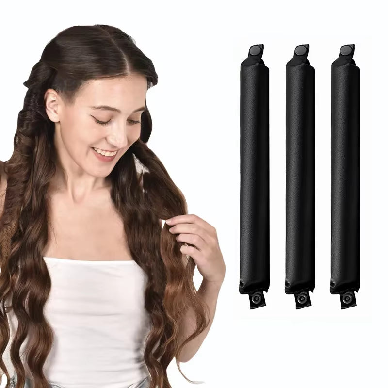 Heatless Hair Curlers Satin Curling Rod Headband No Heat Silk Curls Lazy Hair Rollers Soft Hair Curler to Sleep in Styling Tools