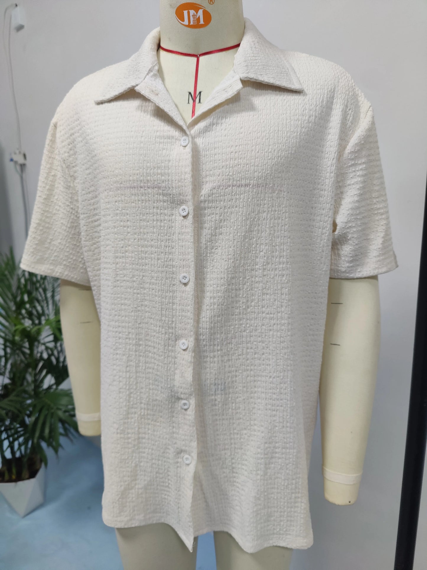 New Summer Men'S Shirt - Short Sleeve Solid Color Relaxed Fit Casual Wear