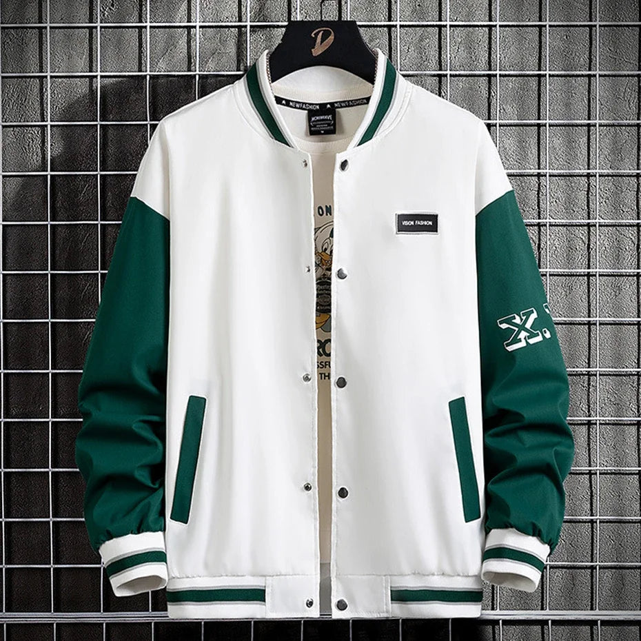 10XL plus Size Baseball Jacket Men Fashion Casual Patchwork Jacket Coat Male Varsity Jacket Coat Vêtement Homme
