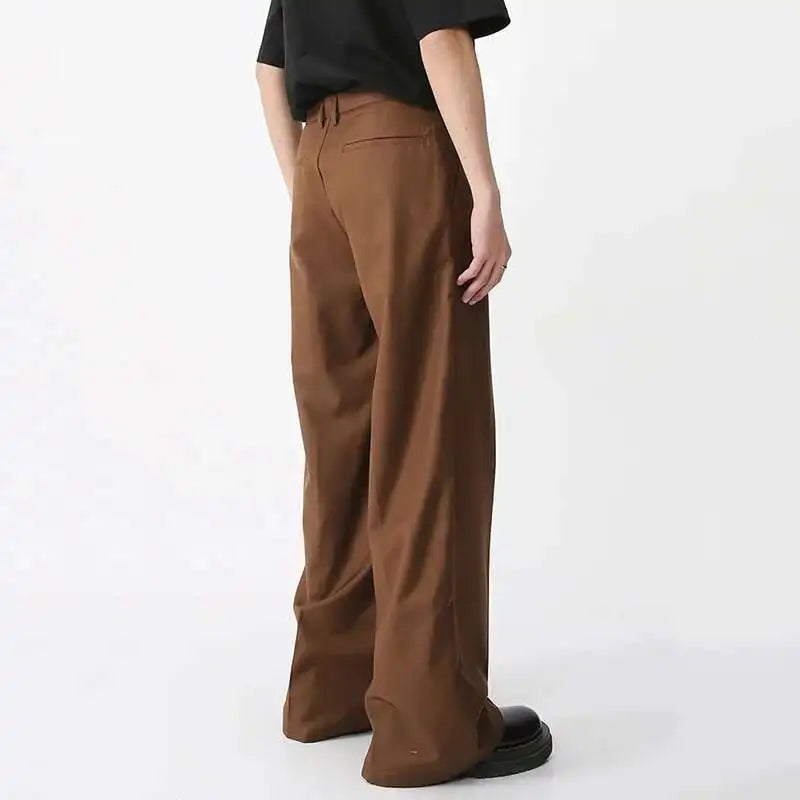 Men'S Wear Spring New Suit Pants Loose Straight Korean Fashion Simple Solid Color Male Casual Trousers Wide Leg 9A6959
