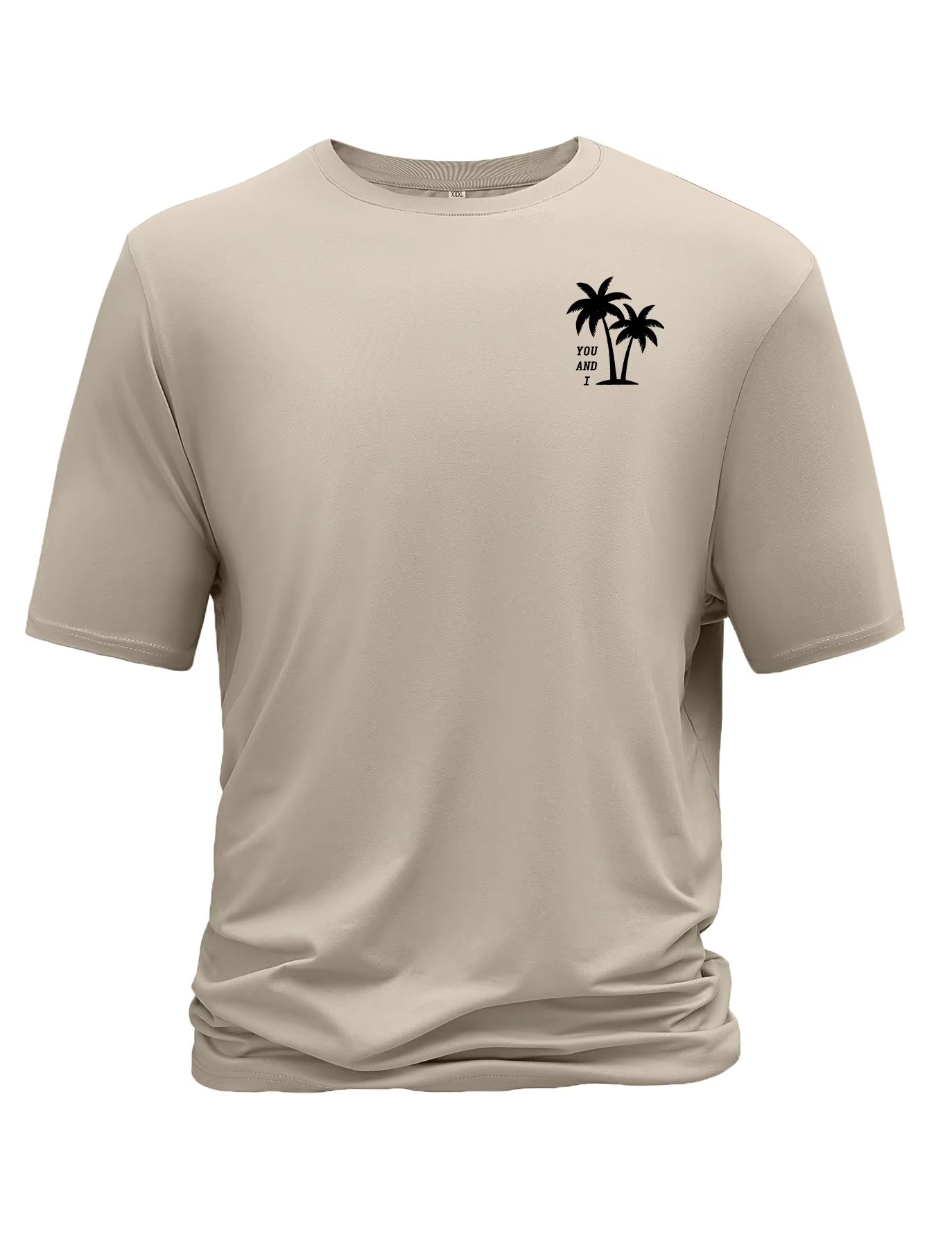 Creative Geometric Graphic Print Short Sleeve T-Shirt for Men, Summer Outdoor Casual Crew Neck Top Shirt
