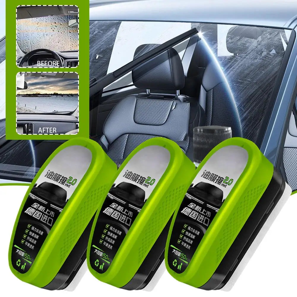 150Ml Auto Windshield Anti-Rain Anti-Fog Oil Film Coating Agent Car Window Rearview Mirror Cleaning and Maintenance Brush Tools