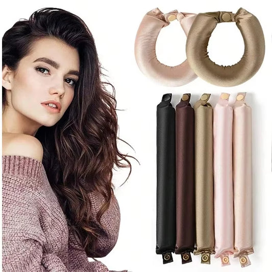 Heatless Hair Curlers Satin Curling Rod Headband No Heat Silk Curls Lazy Hair Rollers Soft Hair Curler to Sleep in Styling Tools