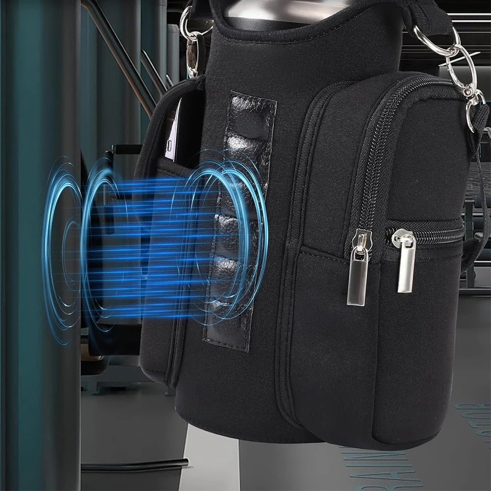 Magnetic Gym Bag Water Bottle Bag Sling Bag Crossbody Water Bottle Pouch Water Bottle Carrier Bag for Men Women