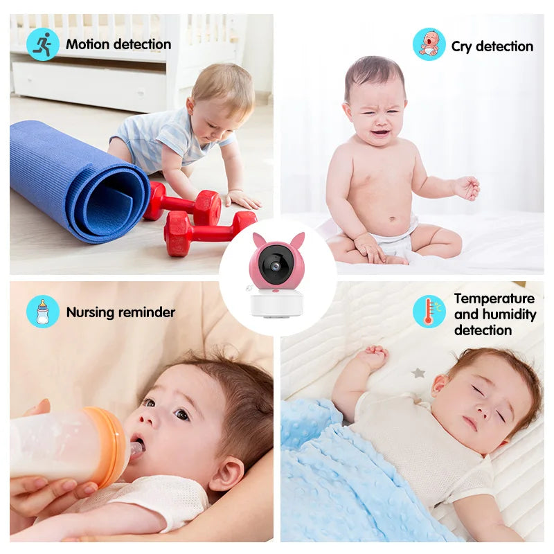 5 "Tuyaapp Baby Monitor Security Protection Wireless PTZ Surveillance Camera with Infrared Night Vision Motion Detection
