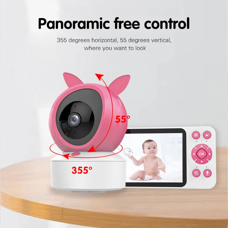 5 "Tuyaapp Baby Monitor Security Protection Wireless PTZ Surveillance Camera with Infrared Night Vision Motion Detection