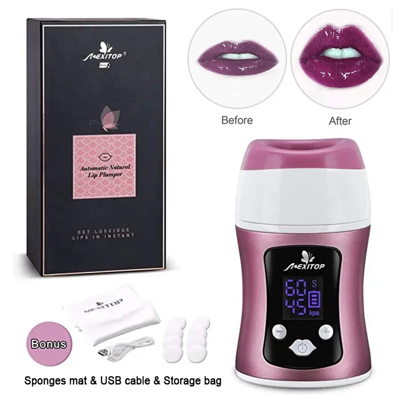 Silicone Lip Plumper Device Electric Lip Plump Enhancer Care Tool Natural Sexy Bigger Fuller Lips Enlarger Labios Aumento Pump