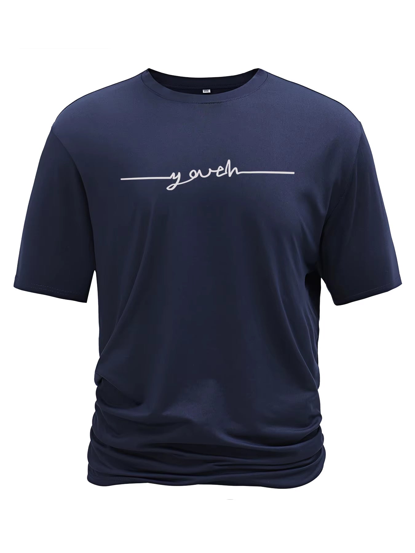 Creative Geometric Graphic Print Short Sleeve T-Shirt for Men, Summer Outdoor Casual Crew Neck Top Shirt
