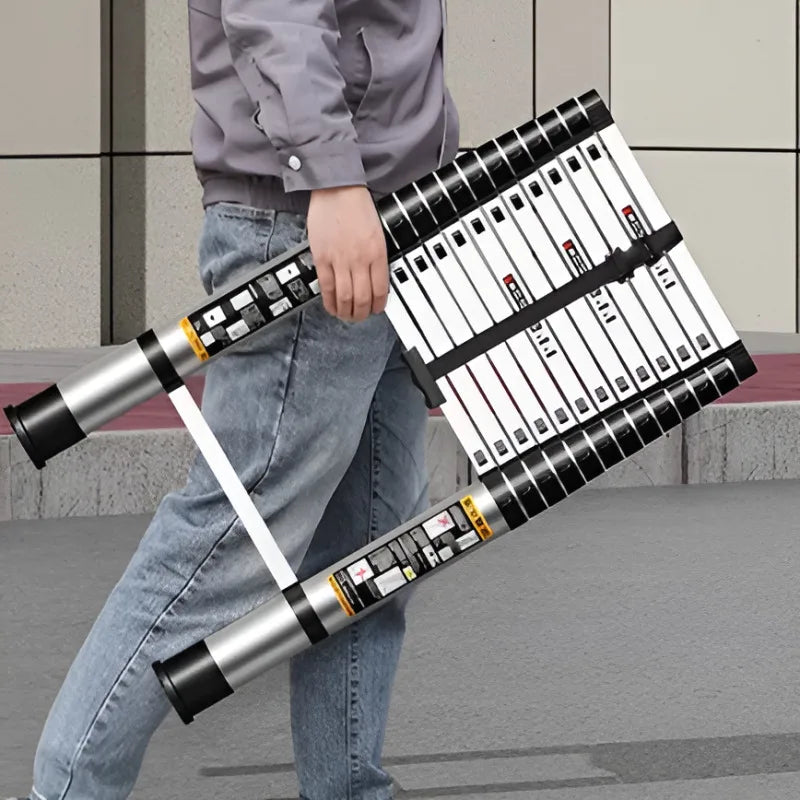 Portable Folding Ladder Household Thickened Lifting Loft Ladder Professional Aluminum Alloy Multifunctional Telescopic Ladder